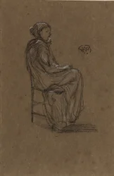 Figura femenina, sentada, 1870-73
